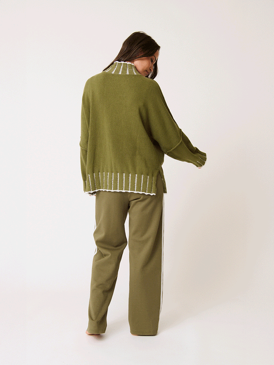 Romy Knit Sweater - KHAKI