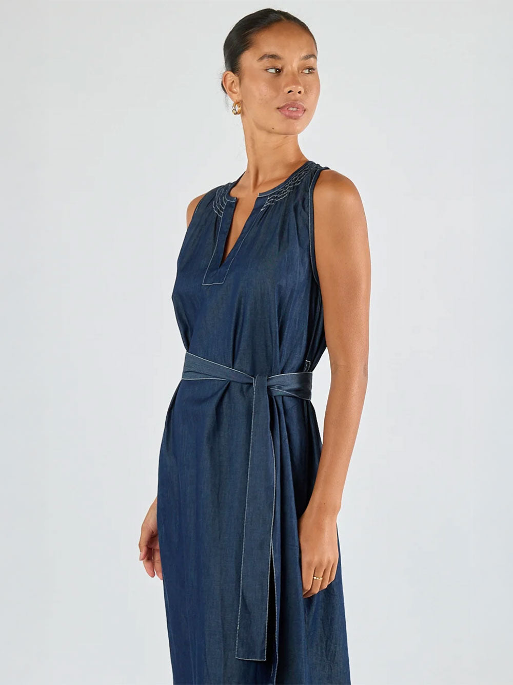 Sleeveless Denim Dress