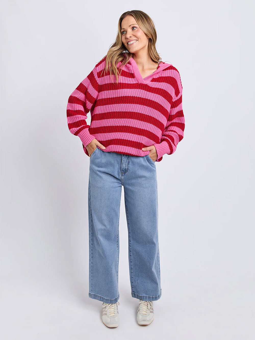 Stripe Hooded Knit