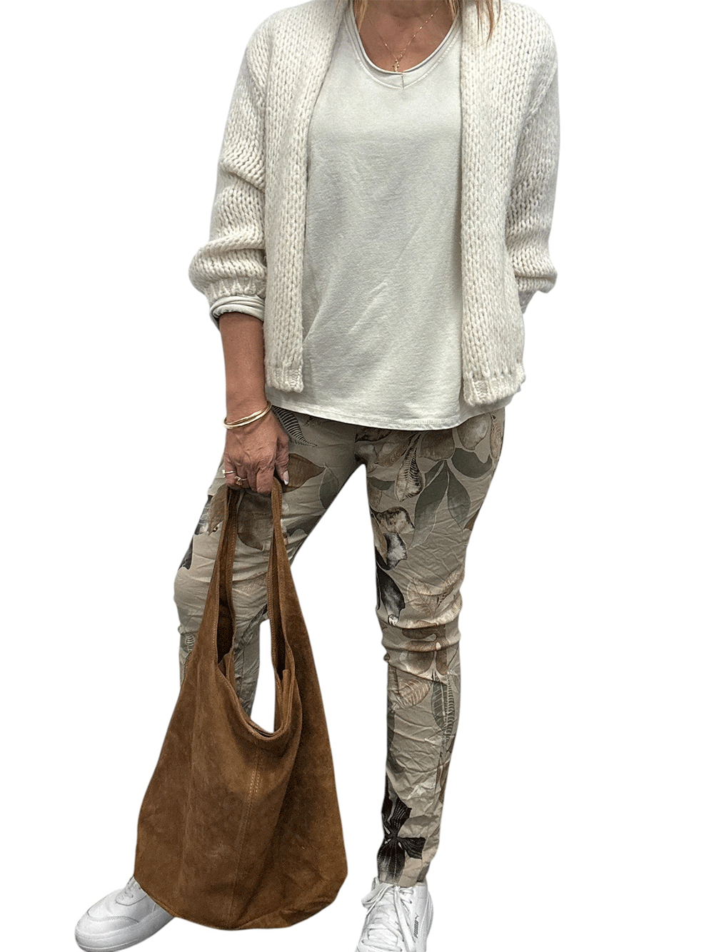 Suede Bucket Bag - TABACCO