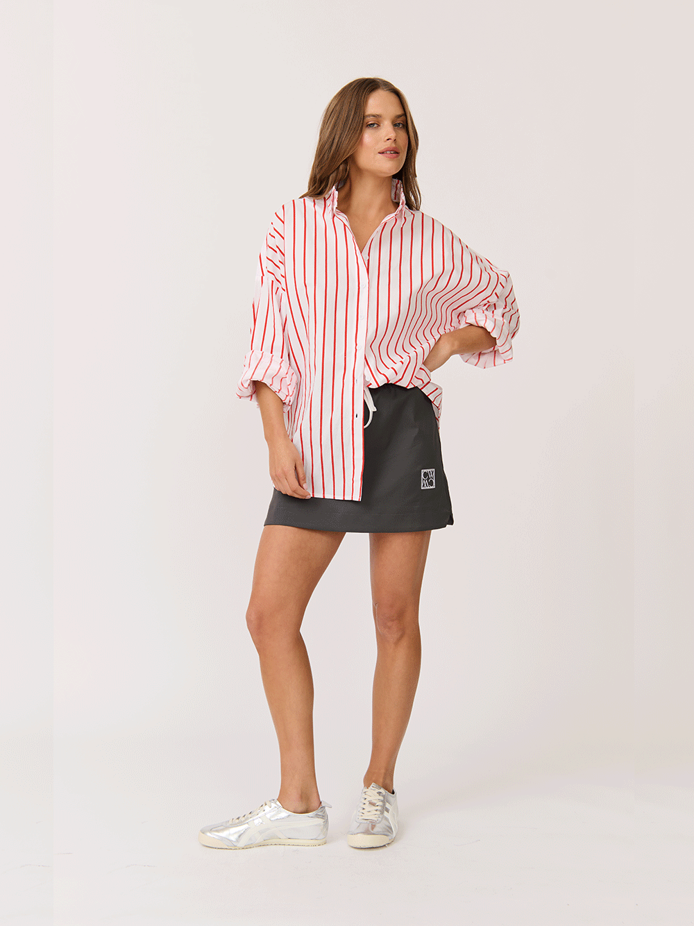 Tammy Stripe Shirt - CAMPARI STRIPE