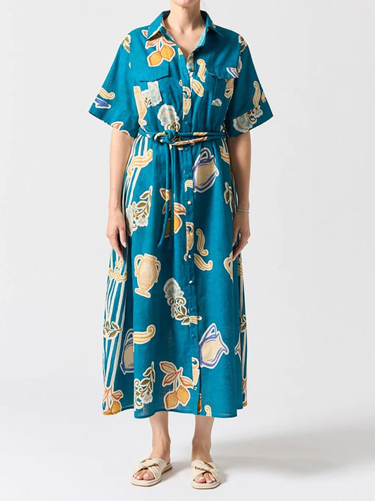 Cannes Dress - BLUE TANGIER