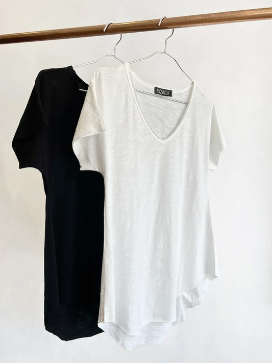 V-Neck Tee - WHITE