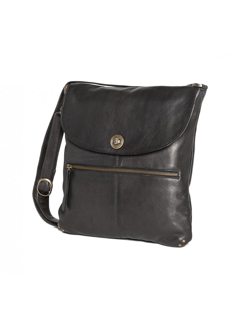 Bianca Large Lock Sling Bag - BLACK
