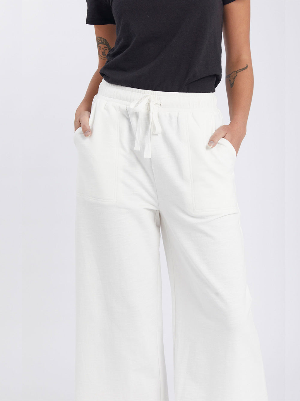 Chloe Track Pant - WHITE