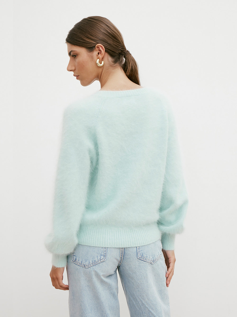 Isabella V-Neck Knit - MINT