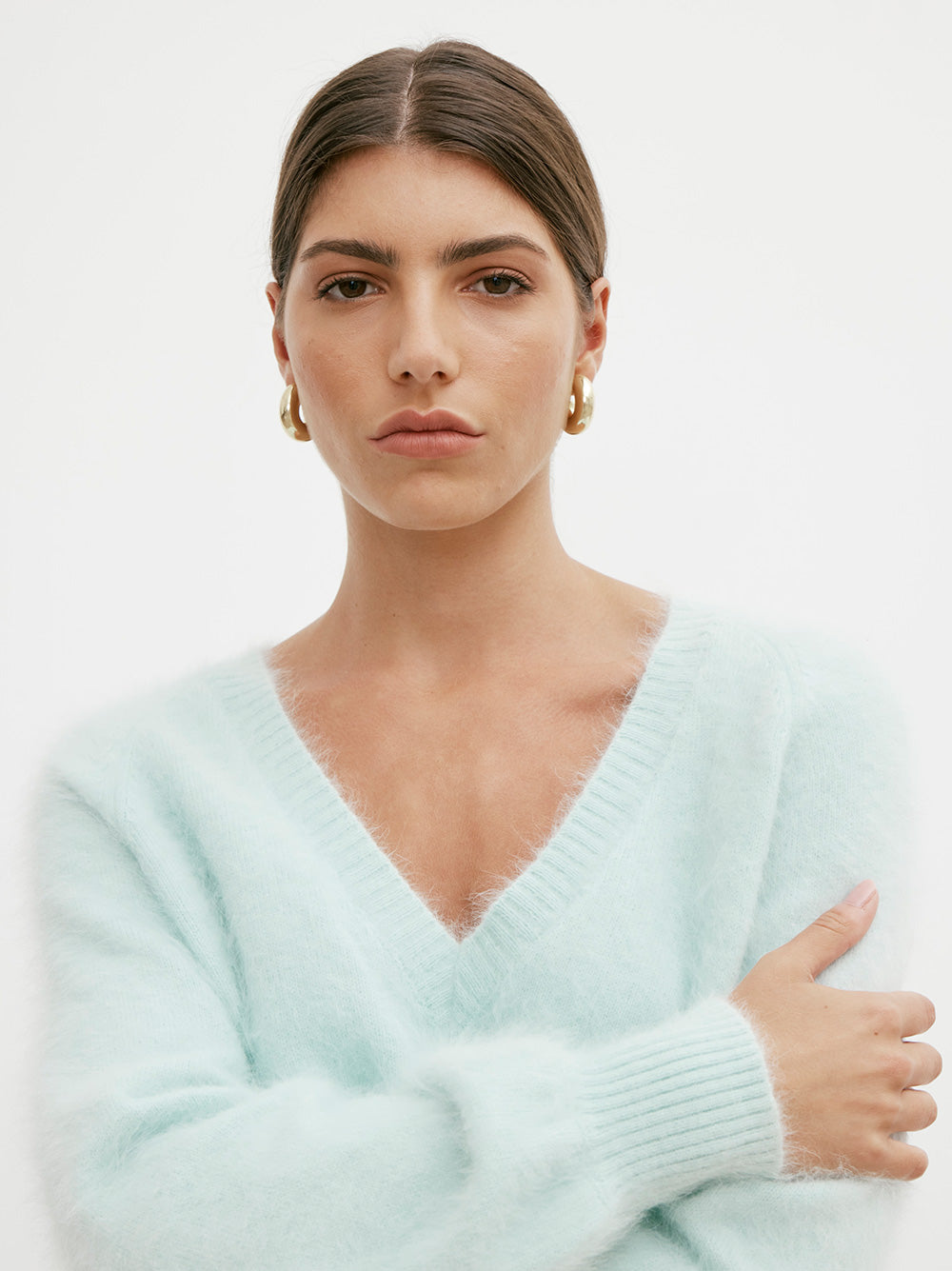Isabella V-Neck Knit - MINT