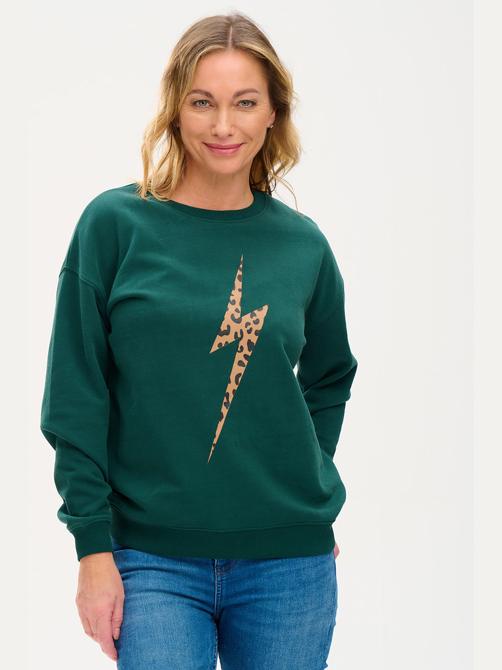 Noah Sweatshirt - DARK GREEN/WILD LIGHTNING