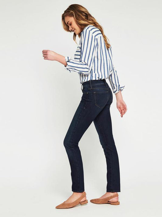 Sophie Mid Rise Slim Skinny Jean in Dark Gold Contour