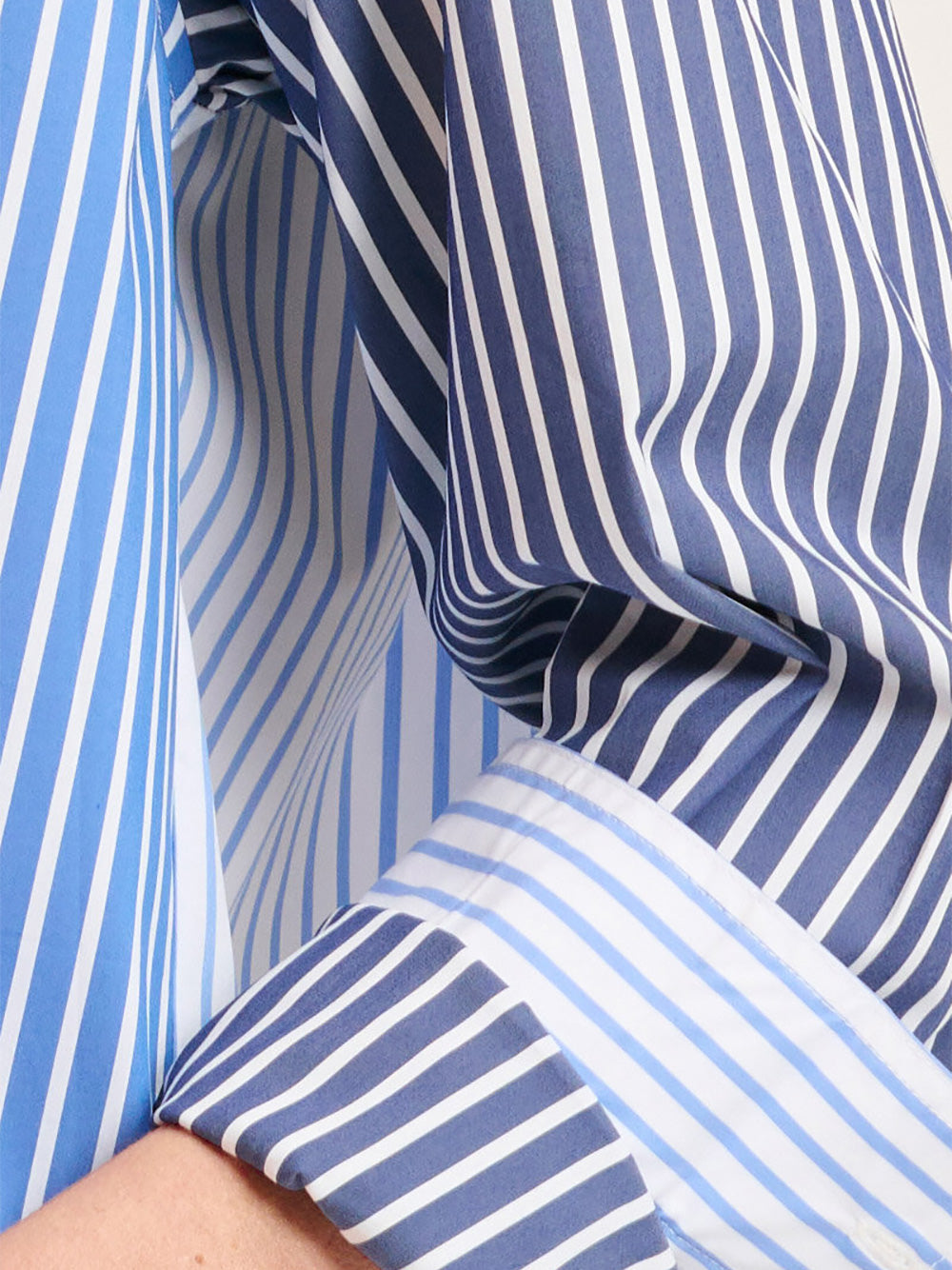 Boyfriend Oversized Shirt - BLUE COMBO