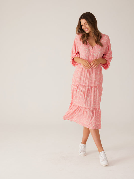 Cali Midi Dress - PEACH