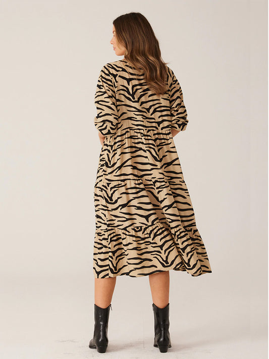 Cali Midi Dress - ZEBRA
