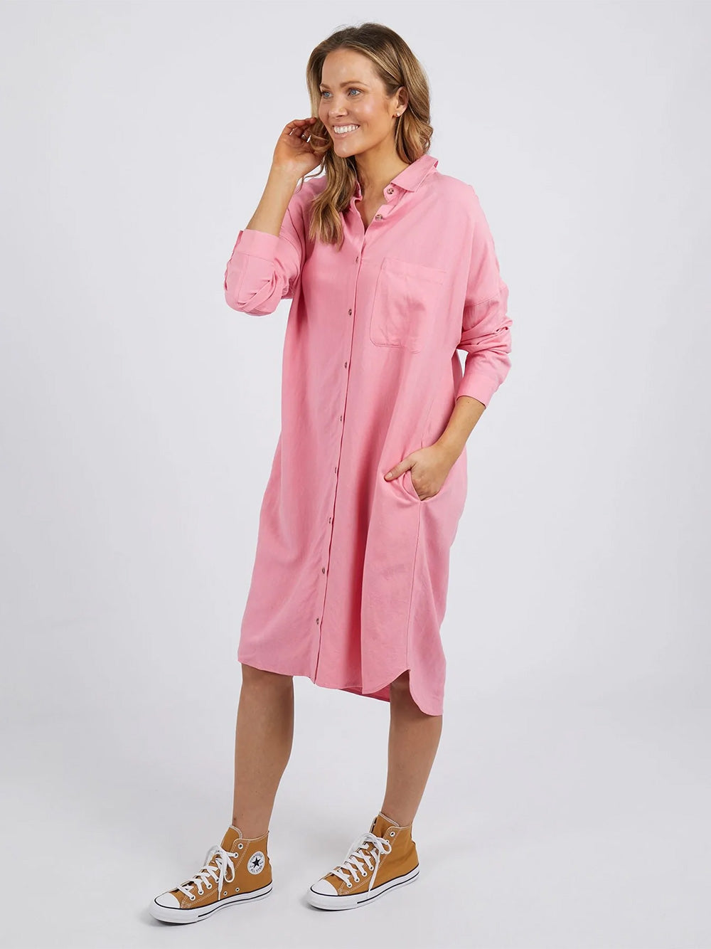 Georgie Shirtdress - PINK