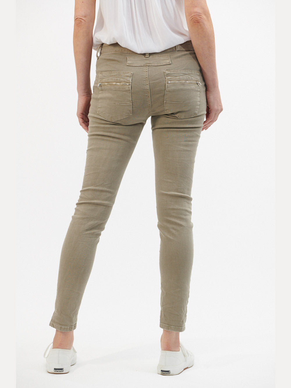 Italian Button Jean - TAUPE