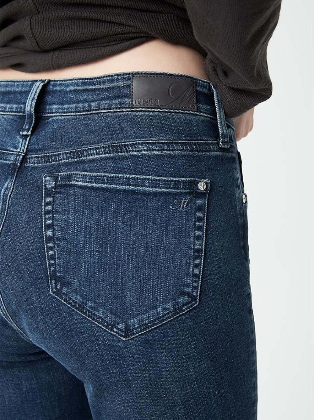 Kathleen Jeans - Tonal Foggy Deep Feather Blue