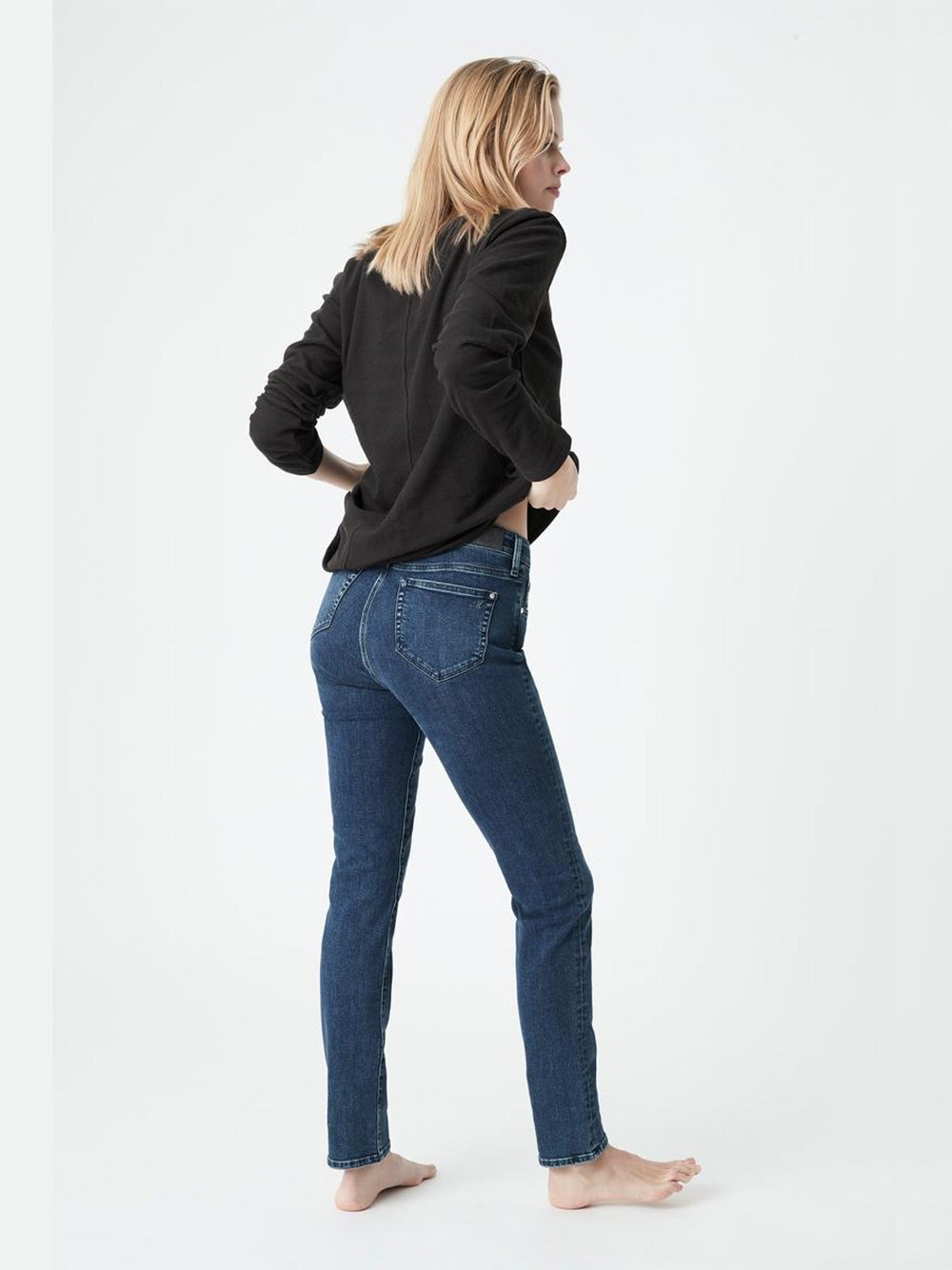 Kathleen Jeans - Tonal Foggy Deep Feather Blue