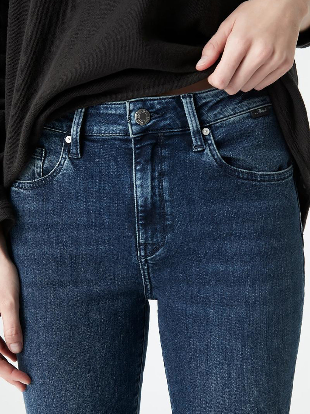 Kathleen Jeans - Tonal Foggy Deep Feather Blue