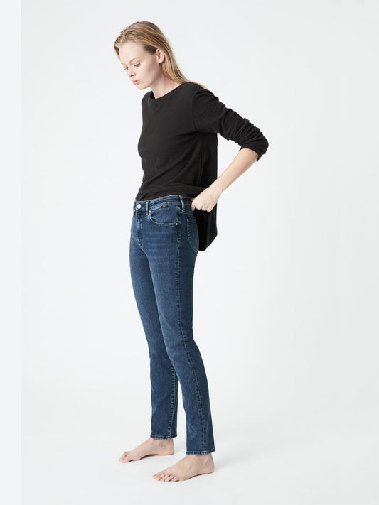 Kathleen Jeans - Tonal Foggy Deep Feather Blue