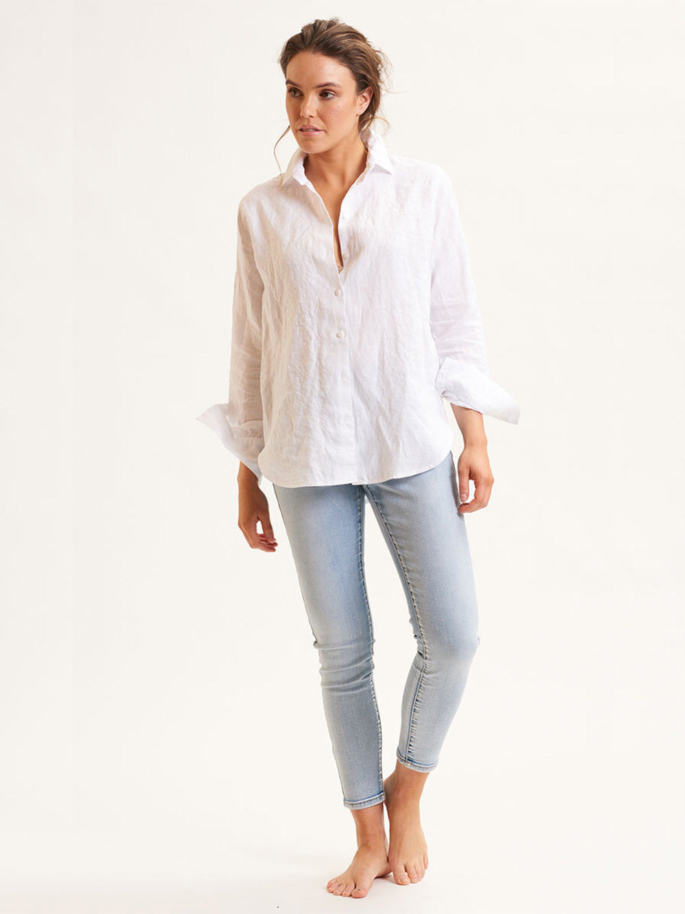 Classic Linen Shirt - WHITE