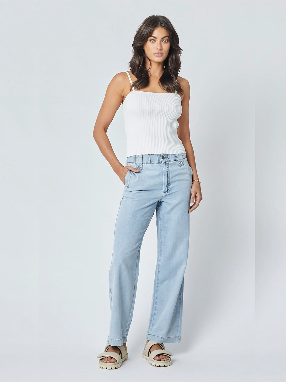 Lucia Wide Leg Pants - MOONDUST