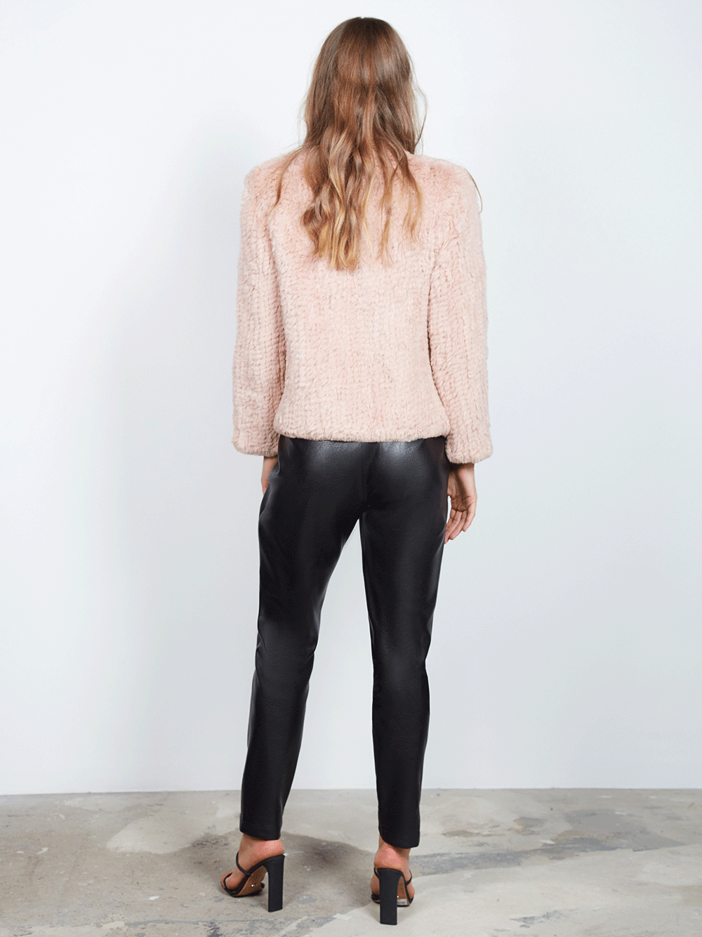 Iris Fur Jacket - DUSTY PINK