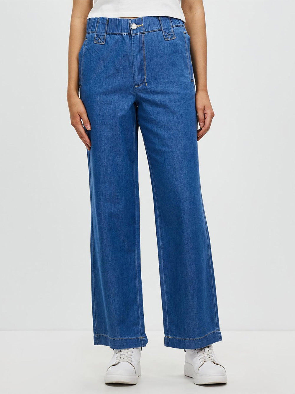 Lucia Wide Leg Pants - RODEO BLUE
