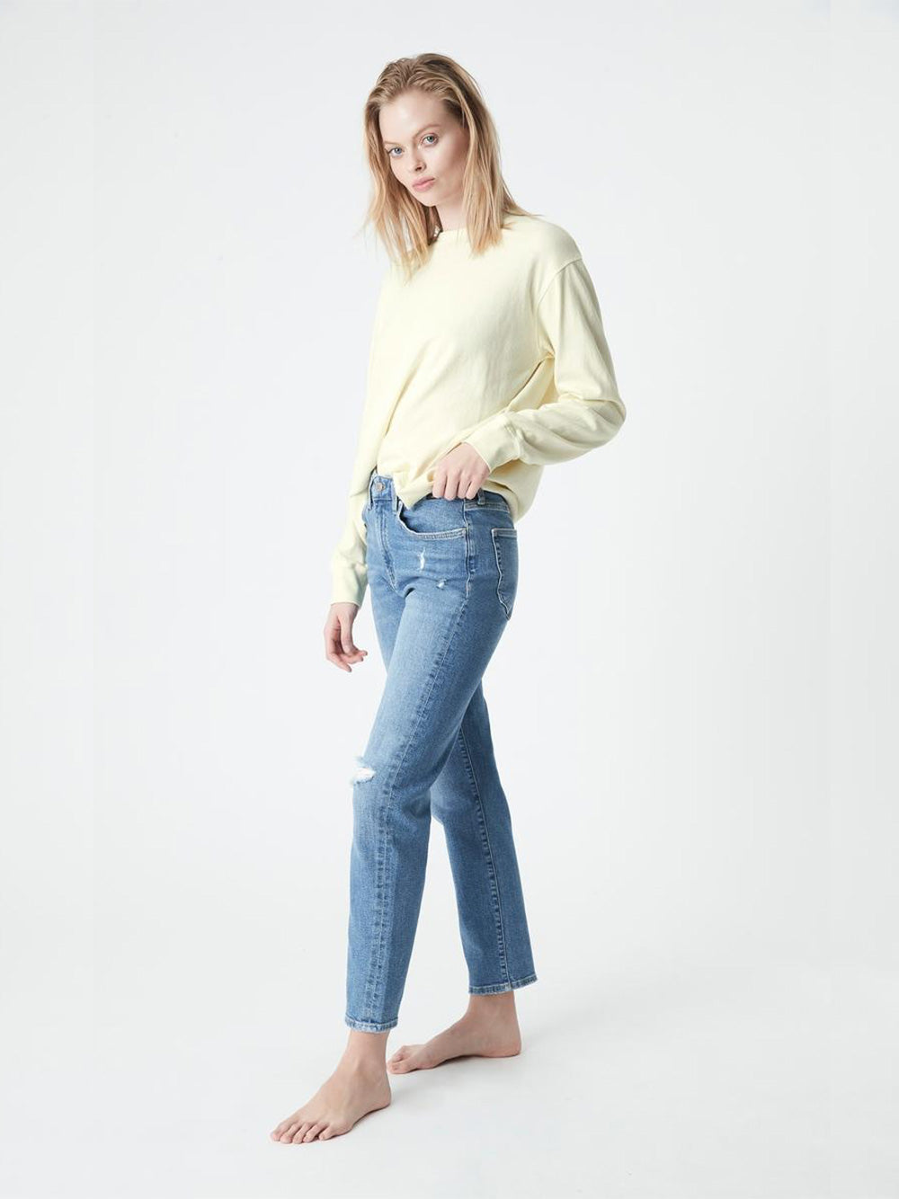 Soho Jeans - Mid Distressed Recycled Blue
