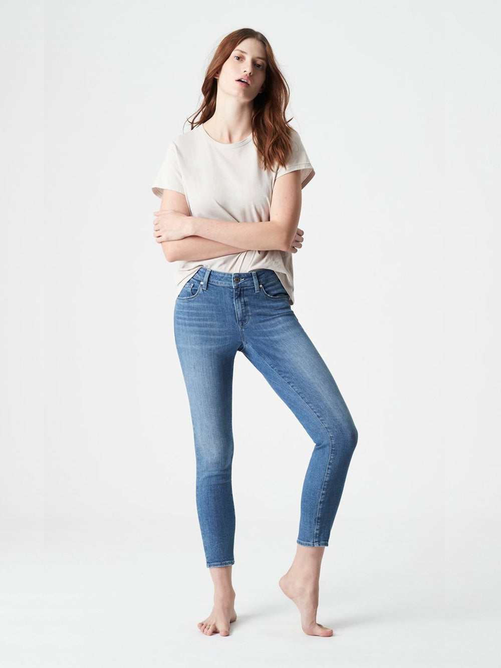 Tess Jeans - Mid Indigo Organic Blue