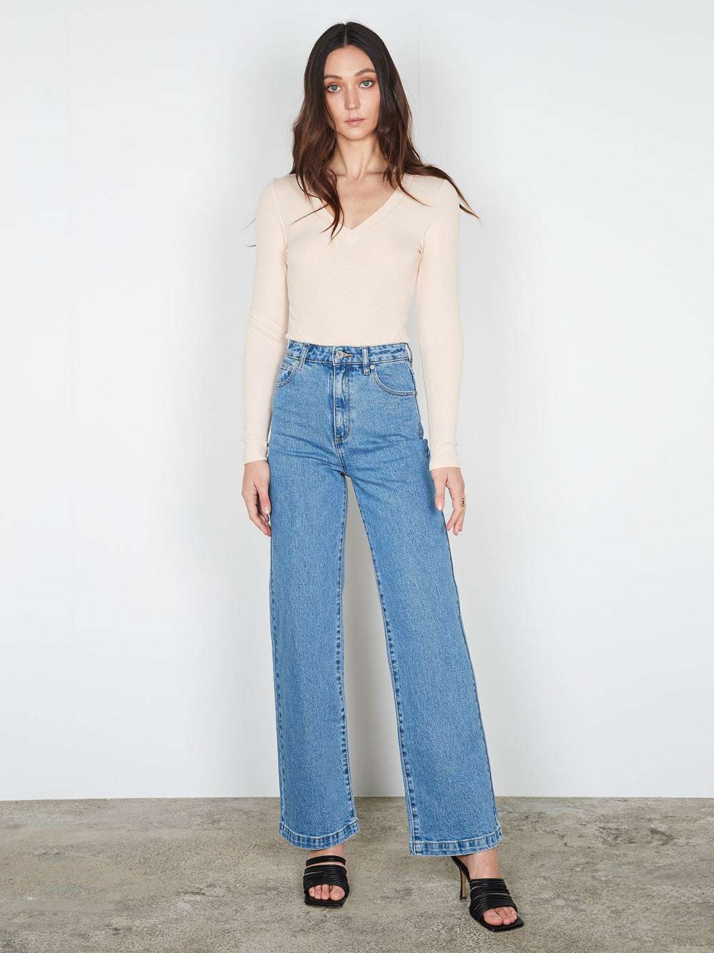 Virgo V Neck Top - SHELL