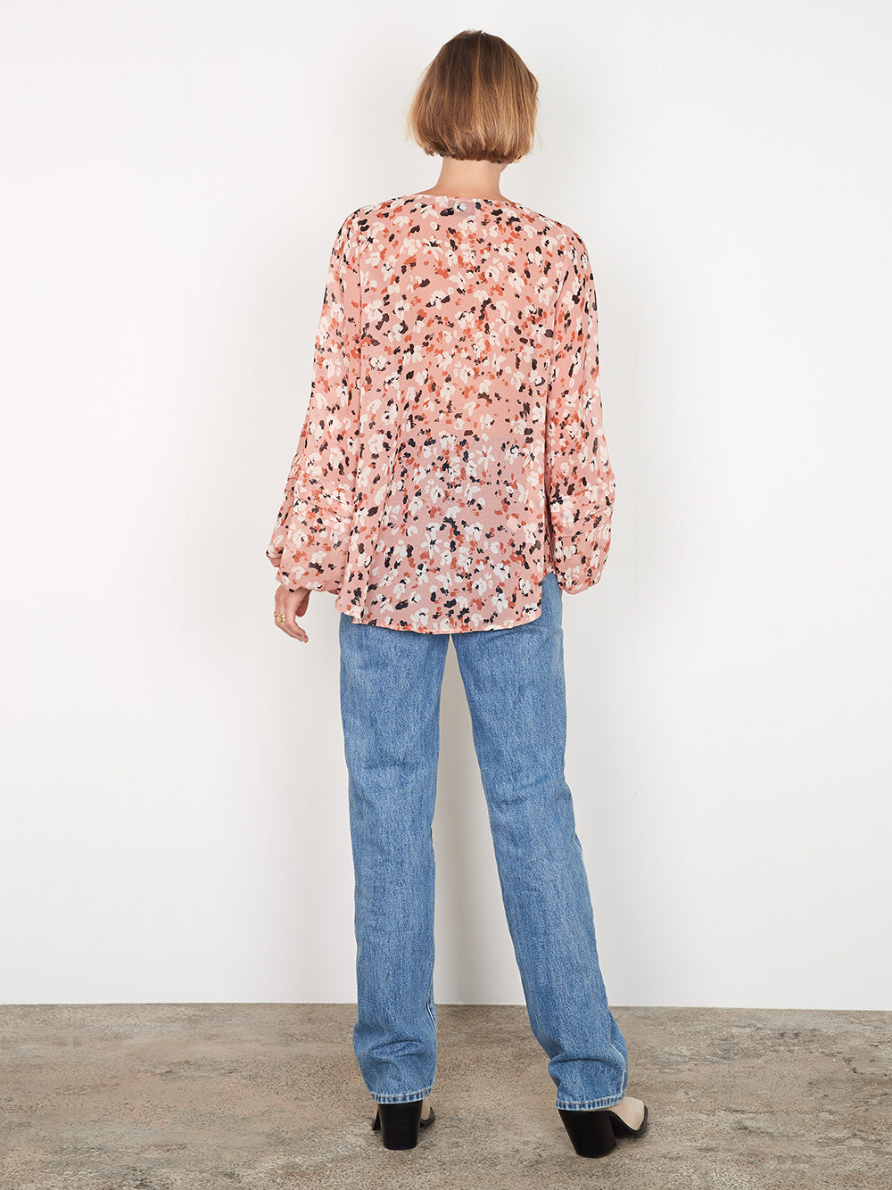 Mosaic V-Neck Blouse