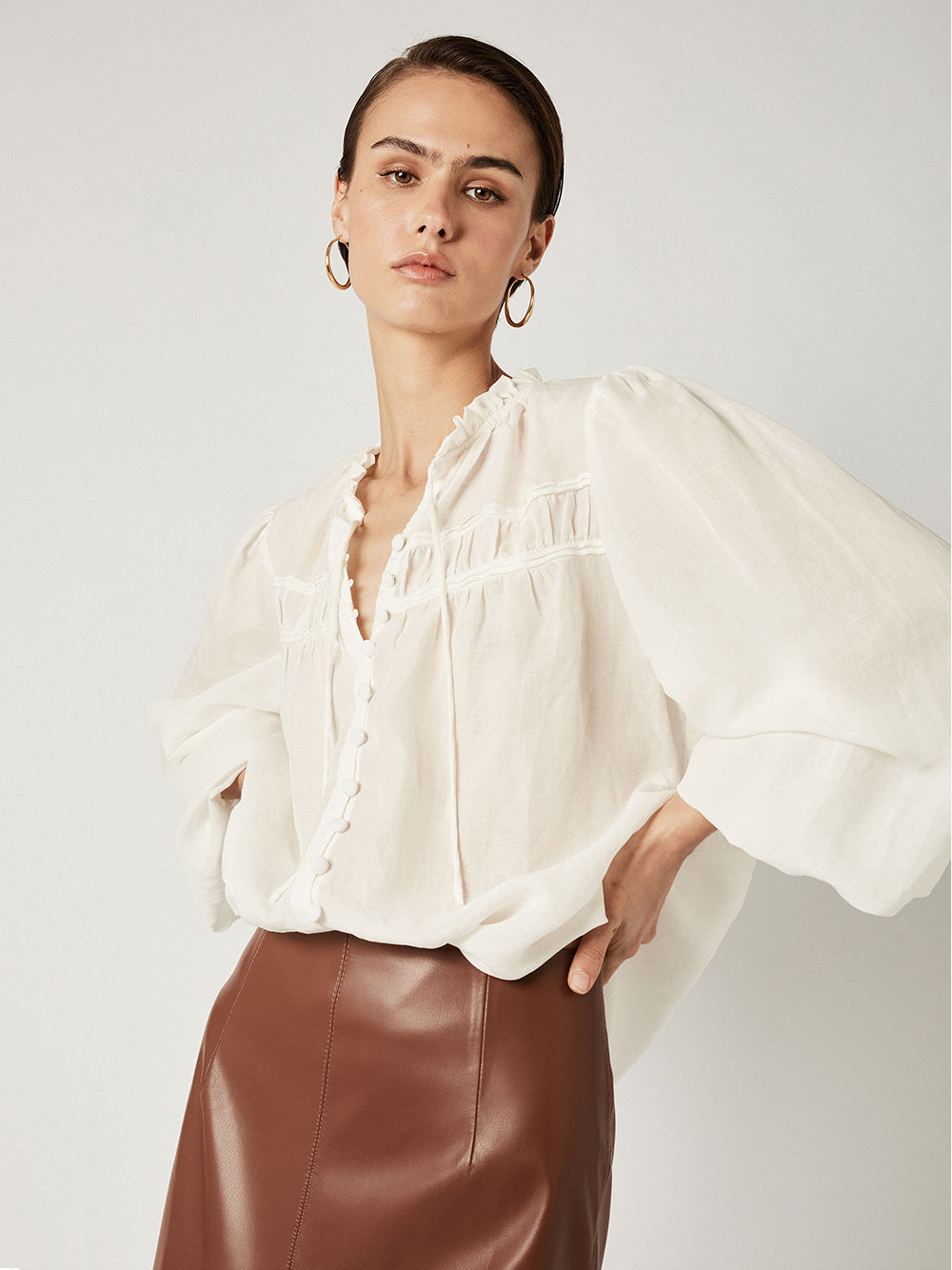 Mandy Blouse - WHITE