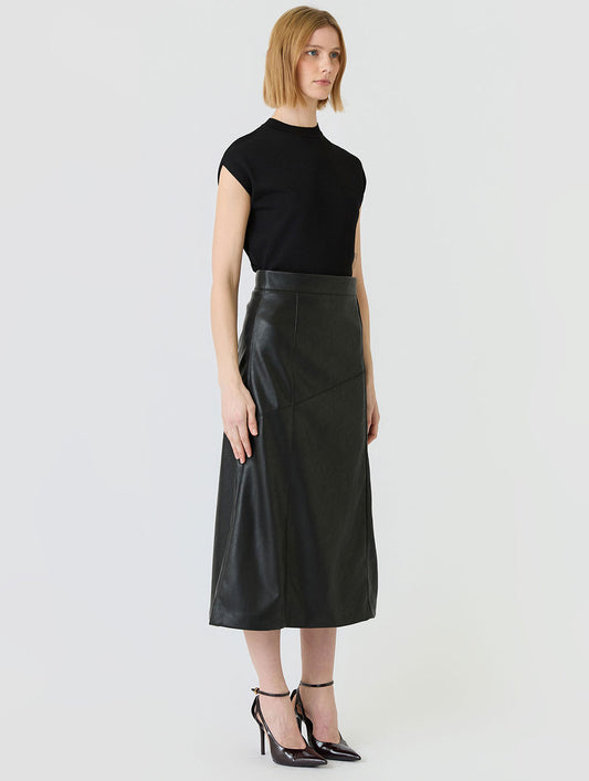 Clea Midi Skirt - BLACK
