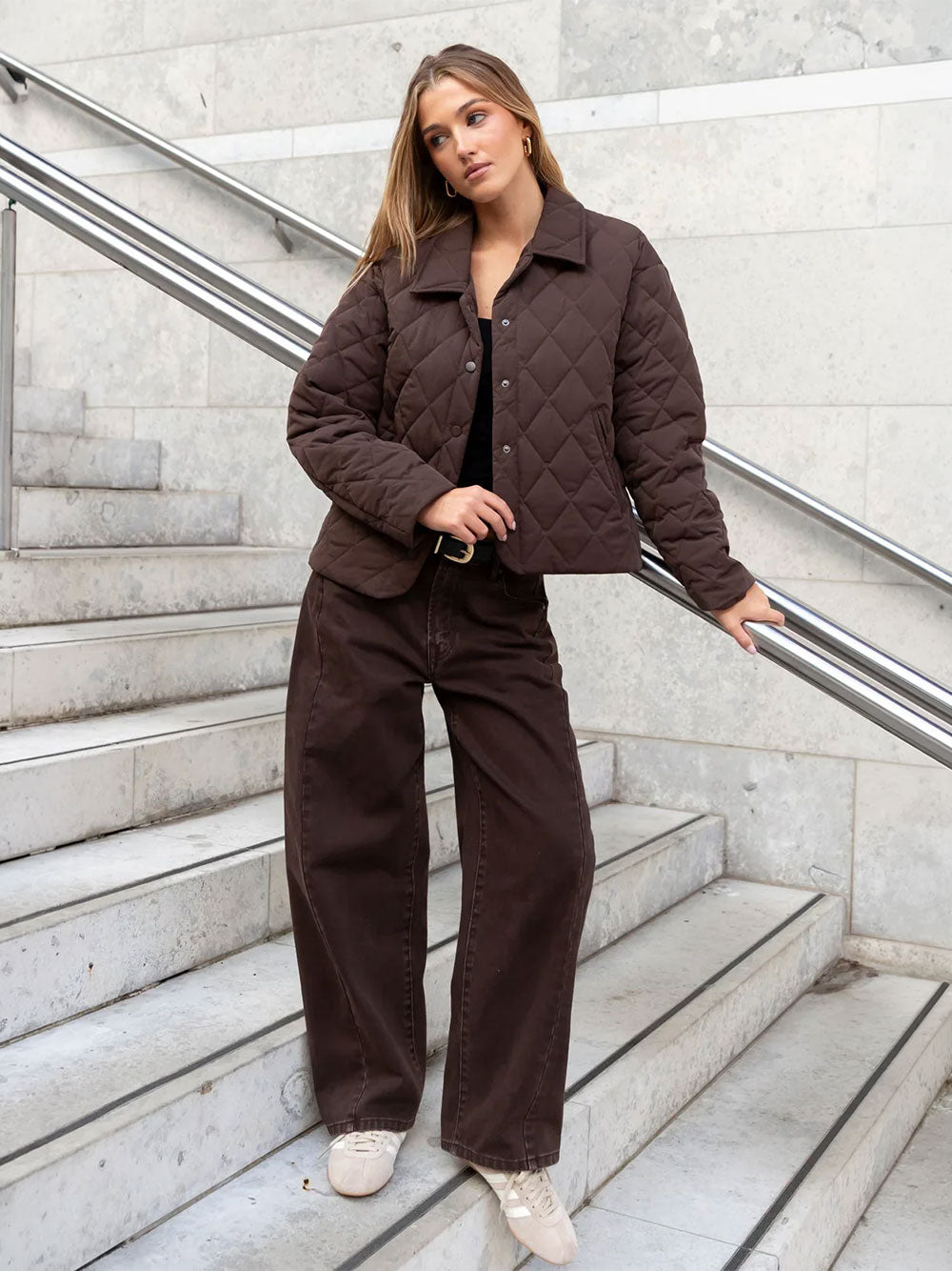 Absolute Collared Quilted Jacket