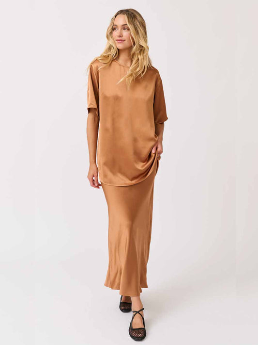 Amelia Satin Top - GOLDEN