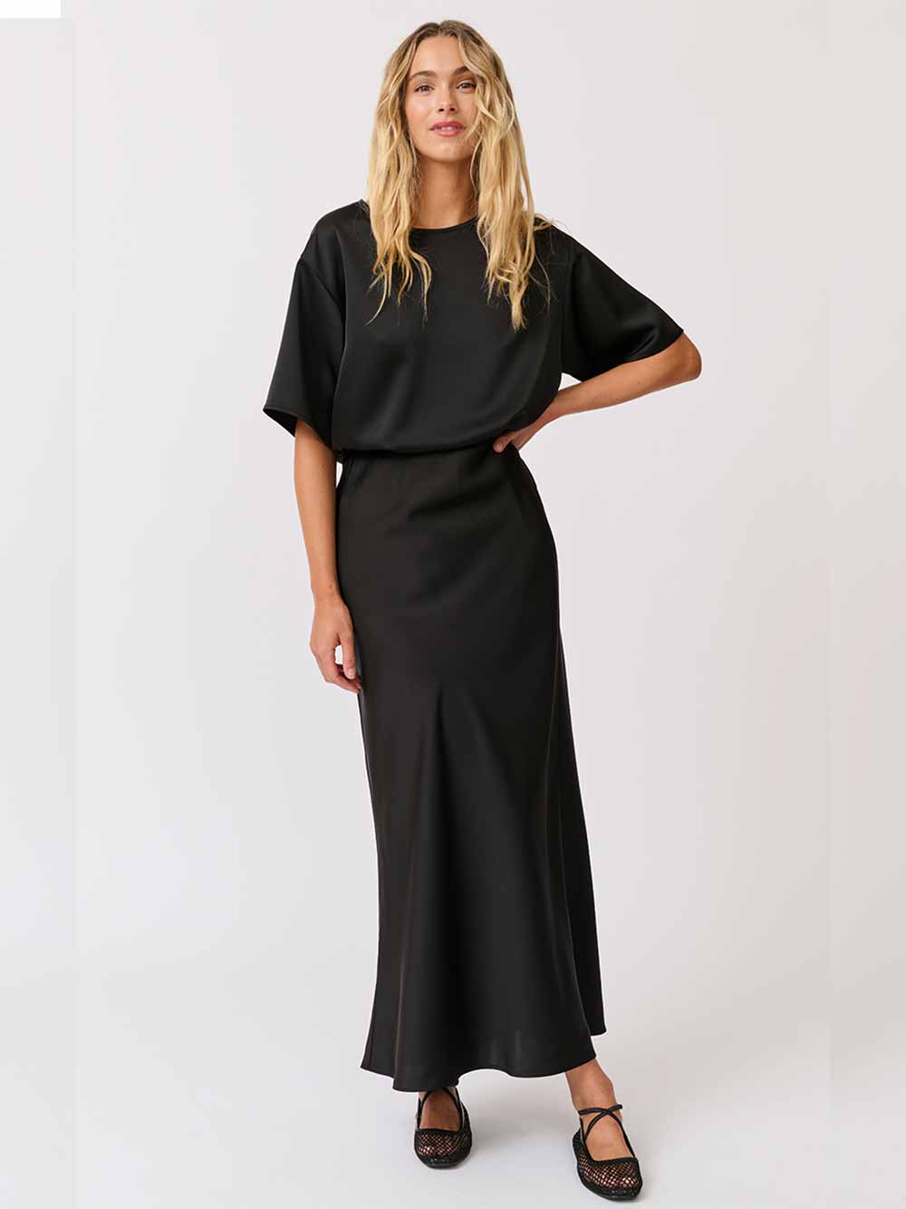 Millie Slip Skirt - BLACK