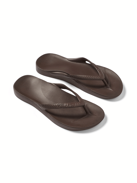 Arch Support Flip Flops - CHOCOLATE