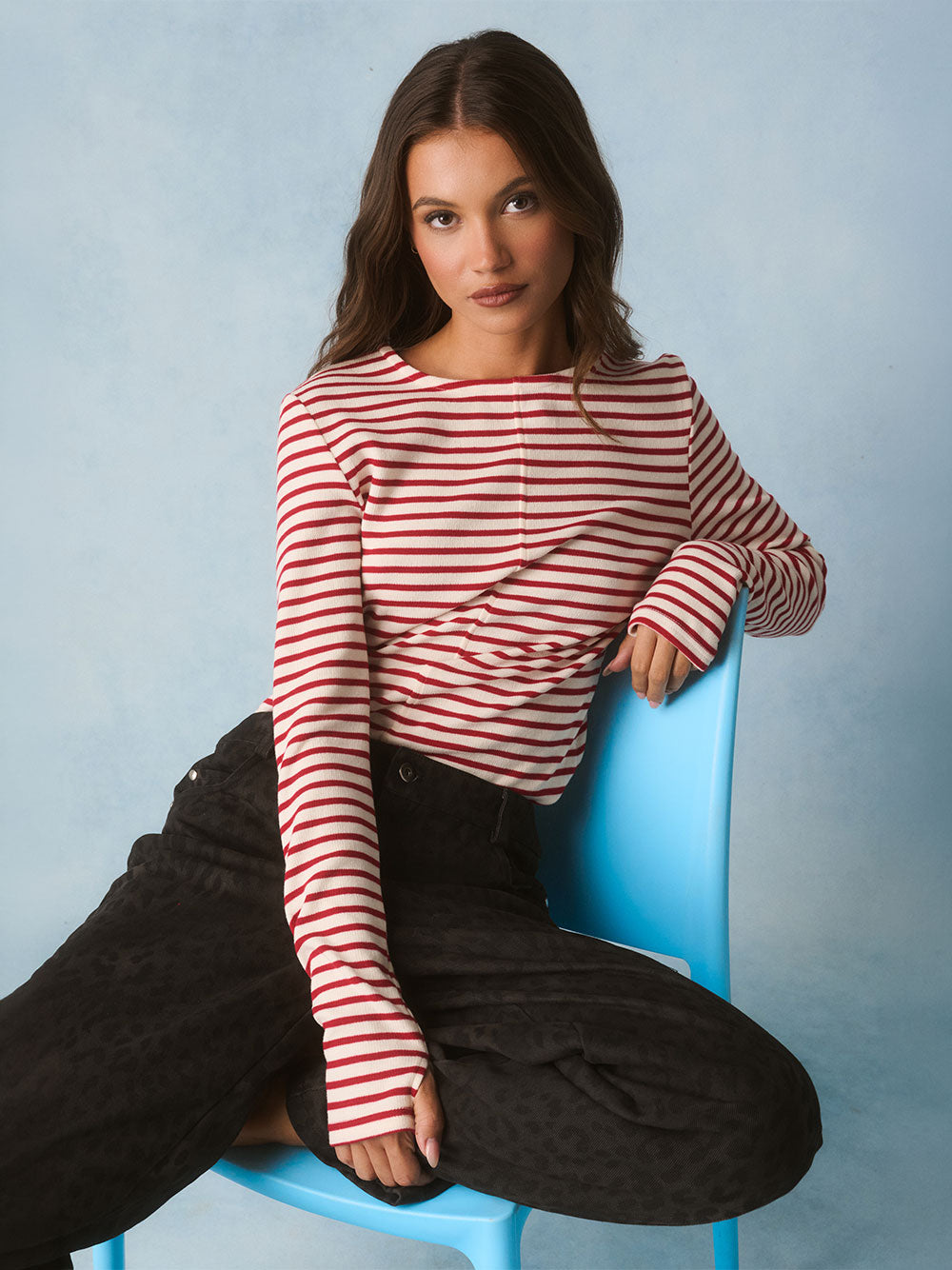Aspyn Top - RUBY STRIPE