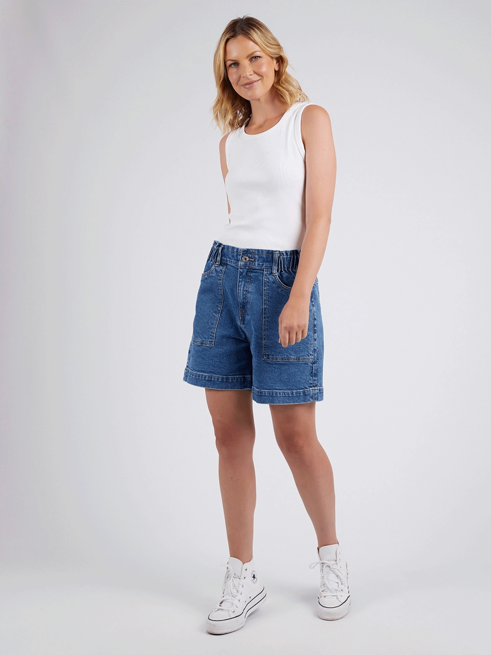 Atlas Denim Shorts - DARK DENIM