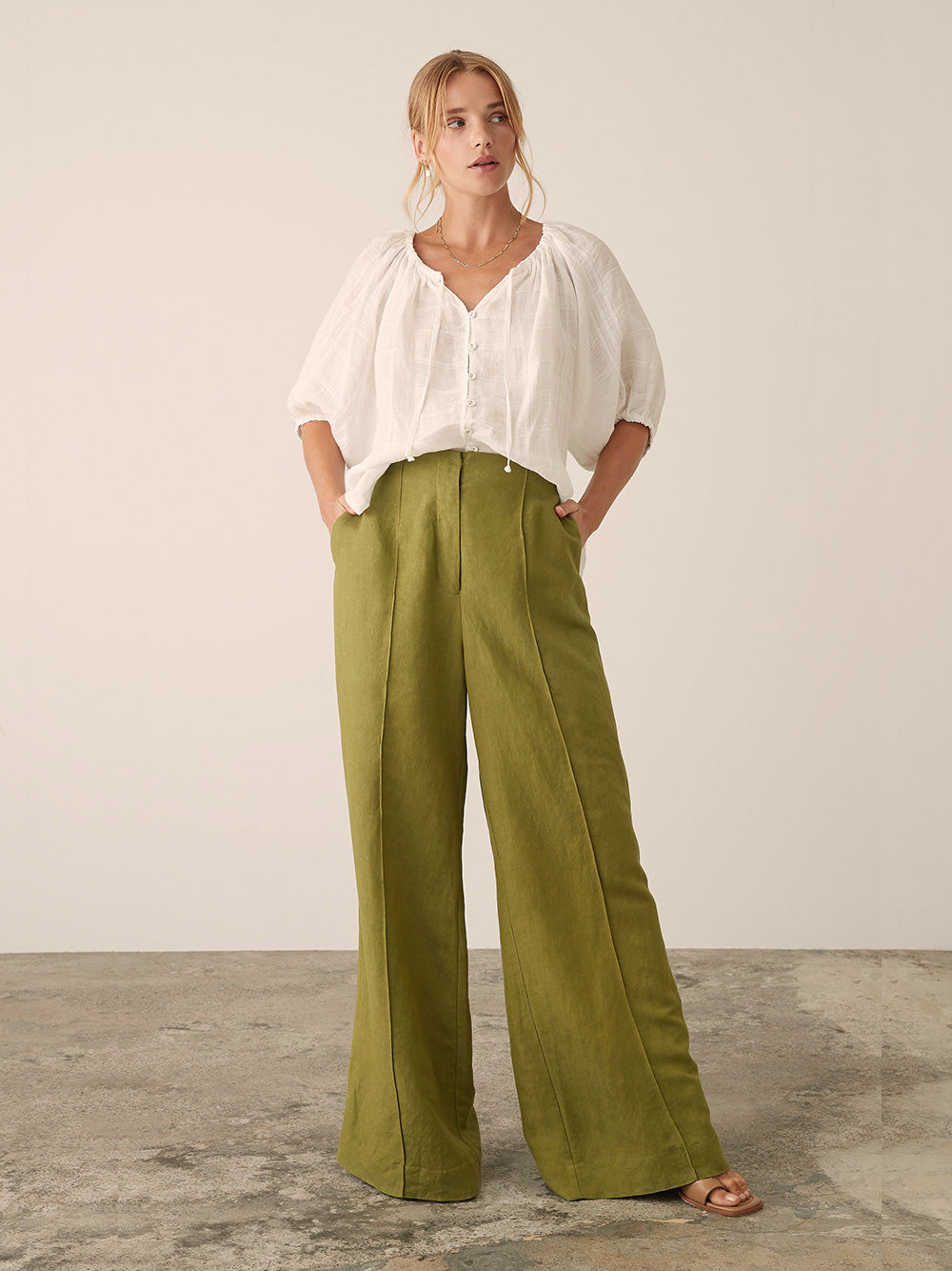 Amalfi Blouse - WHITE