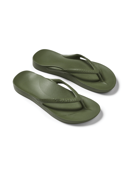 Arch Support Flip Flops - KHAKI