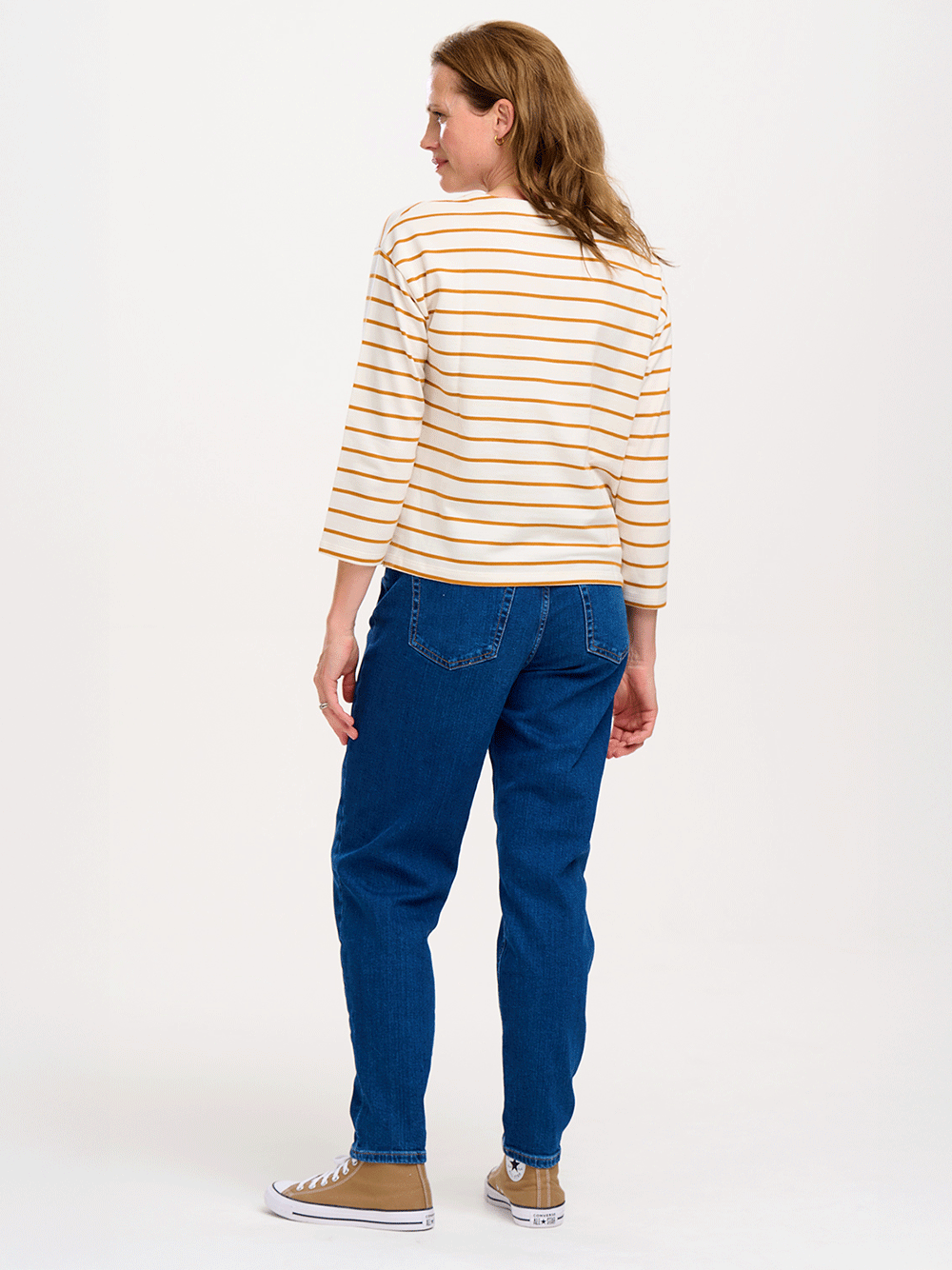 Billie Breton Top - OFF WHITE/TAN LIGHTNING