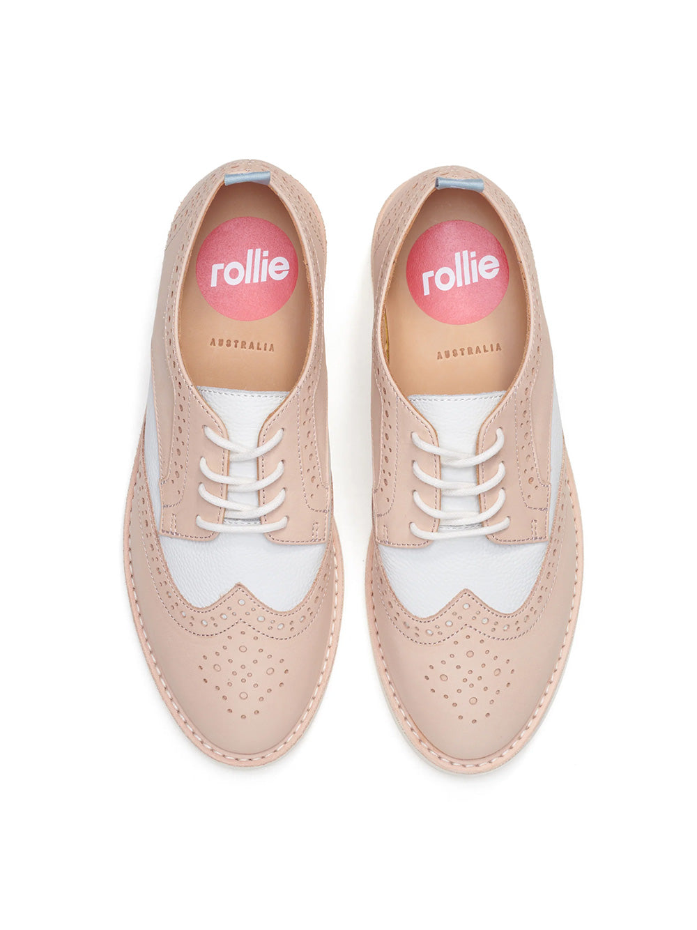 Brogue Rise - TAN/WHITE