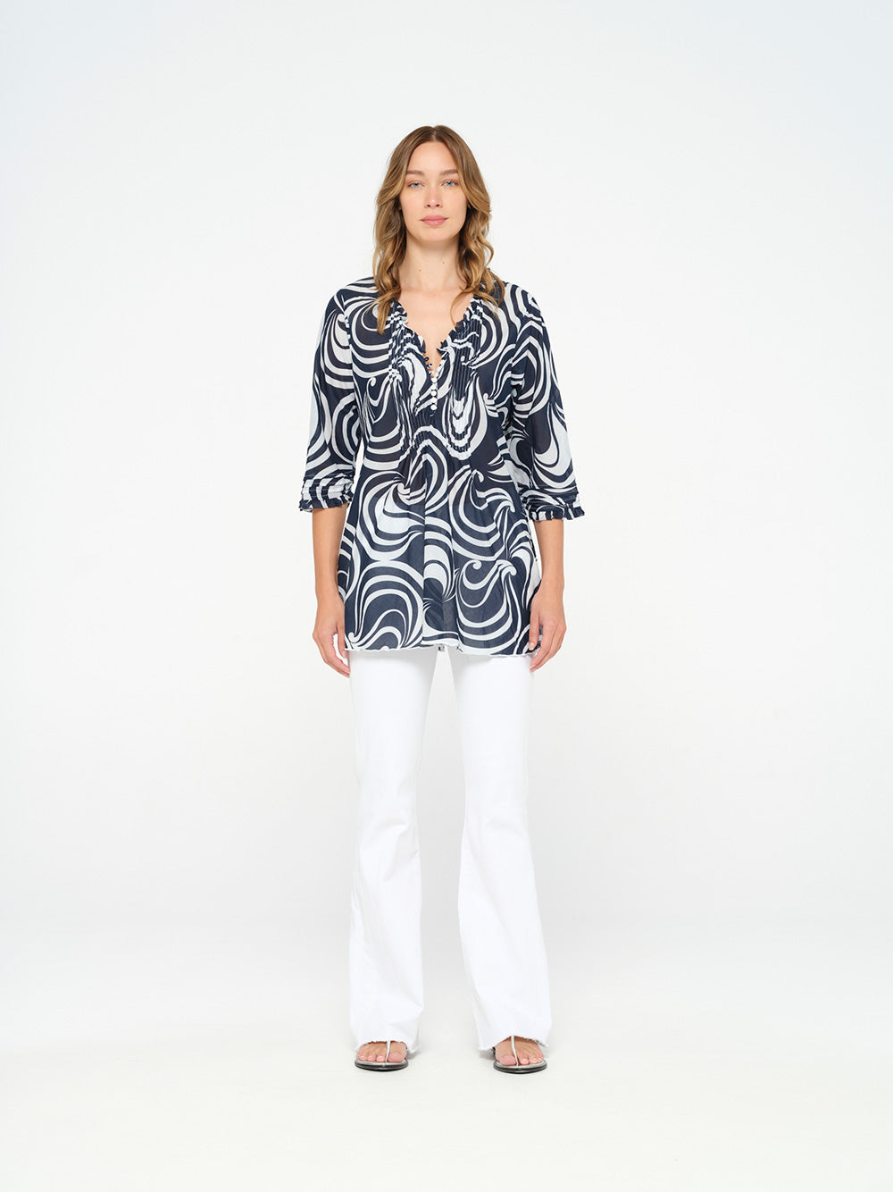 Poppy Top - BAROS NAVY/WHITE