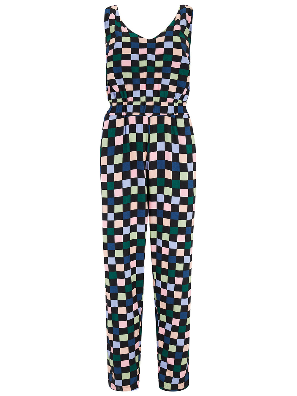 Carly Checkerboard Jumpsuit