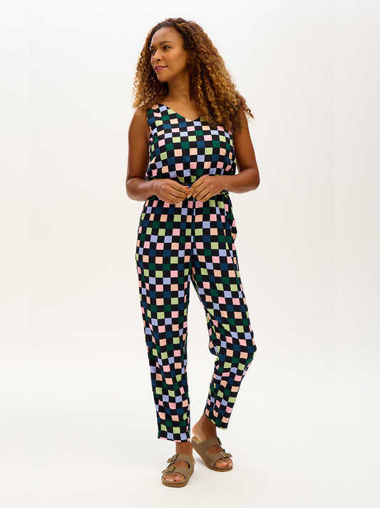 Carly Checkerboard Jumpsuit