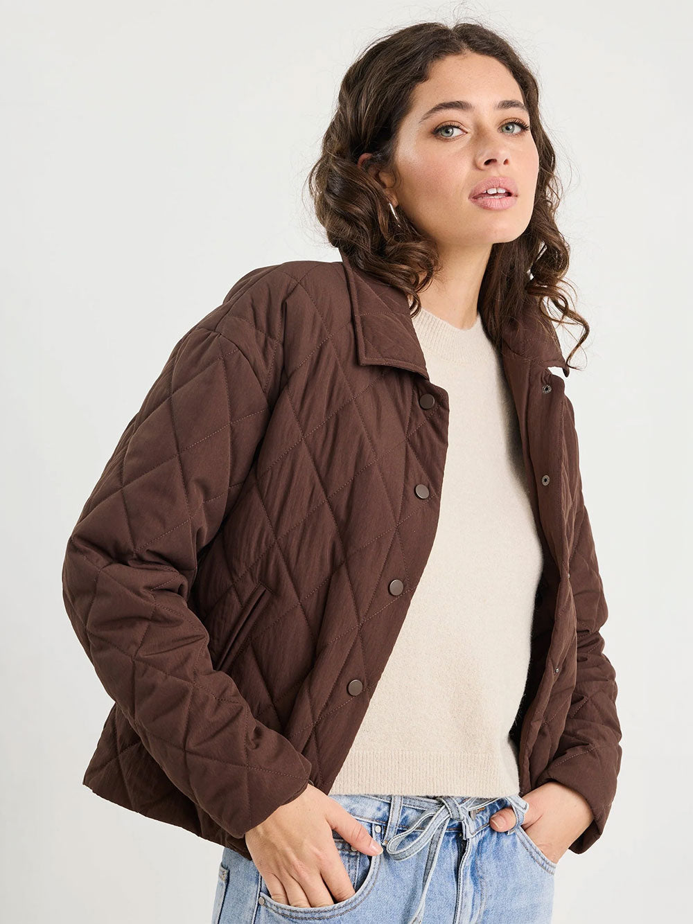 Absolute Collared Quilted Jacket