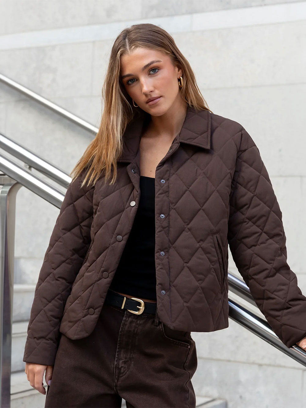 Absolute Collared Quilted Jacket