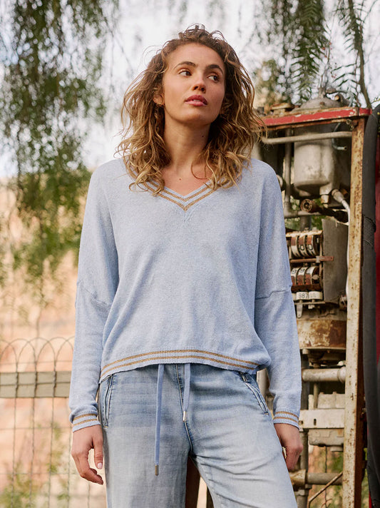 Lurex College Knit - CELESTE