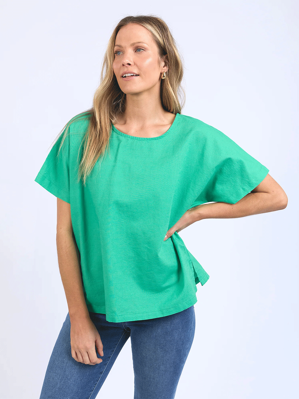 Curtis Woven Short Sleeve Tee - GREEN
