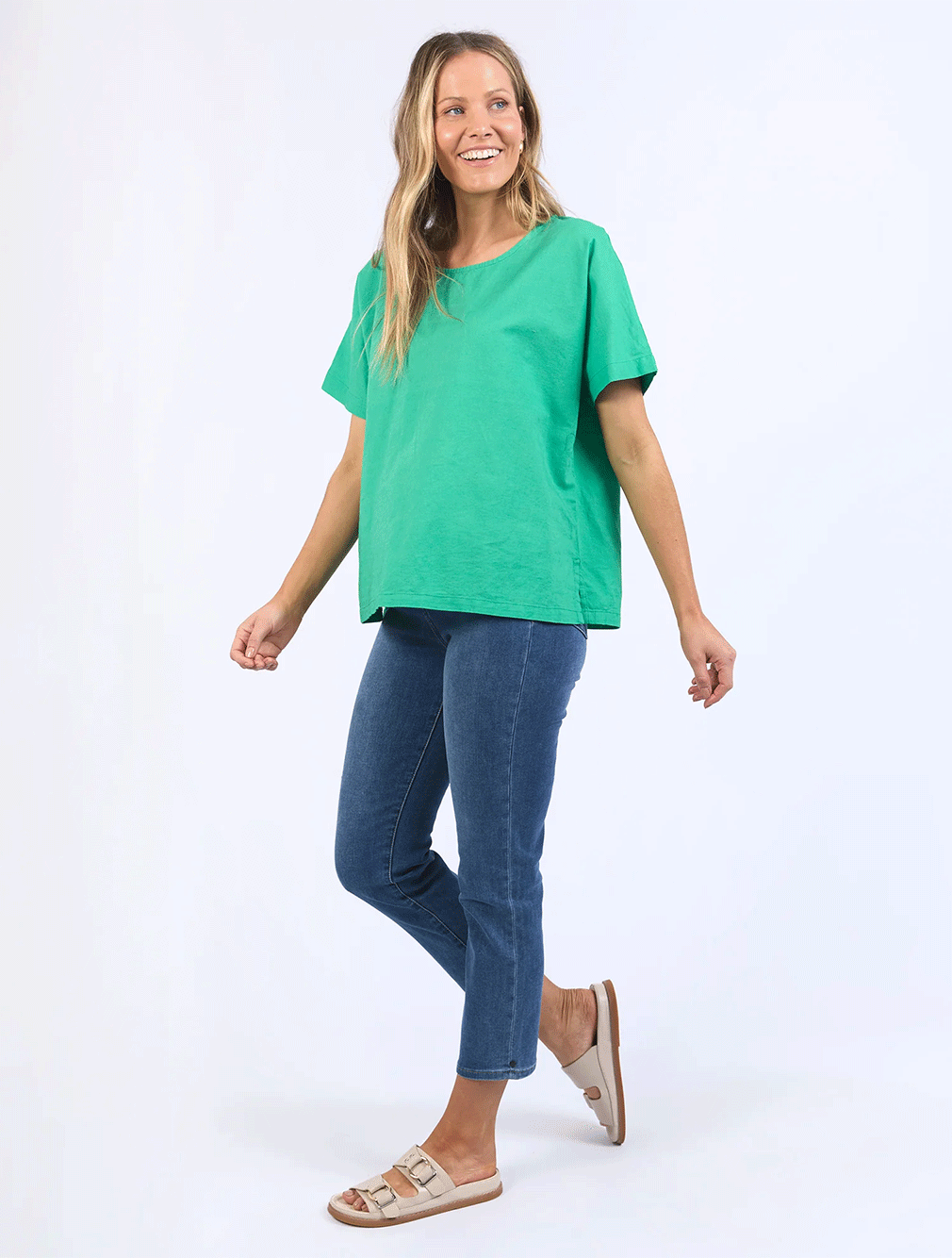 Curtis Woven Short Sleeve Tee - GREEN